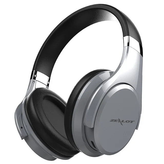 ZEALOT B21 Noise Cancelling Over Ear Bass Stereo Bluetooth Headphone Wireless Headset Touch Control With Microphone - Цвет: Silver