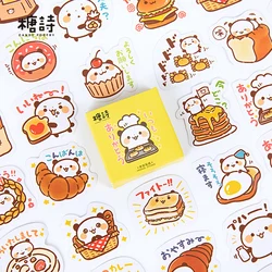 46 Pcs Panda Pastry Chef  Sticker Decoration Diary Bullet Journal Scrapbooking Planner Craft Label Stickers Aesthetic Stationery