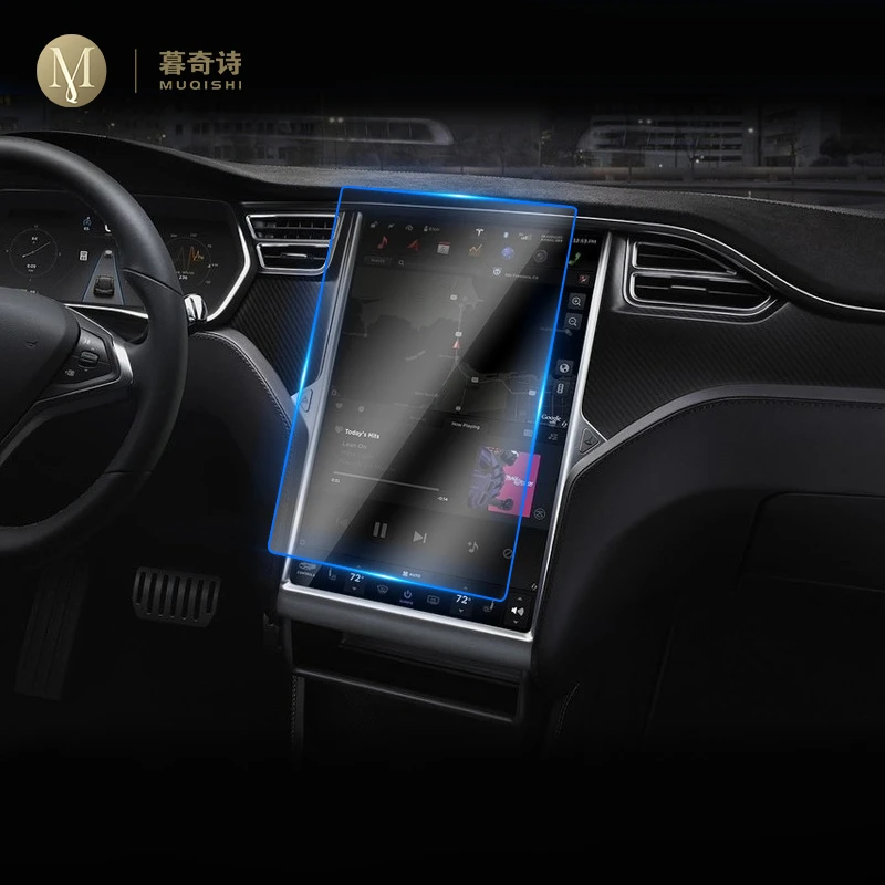 Coleya Car Navigation Screen Protector Tempered Glass for 2021 2022 Tesla Model S 8Inch 9H Hardness Car Display Transparent Protective Film Rear Multimedia Screen 
