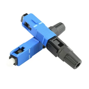 

100 PCS Embedded SC UPC Fiber Optic Fast Connector FTTH Single-Mode Fiber Optic SC Quick Adapter Field Assembly