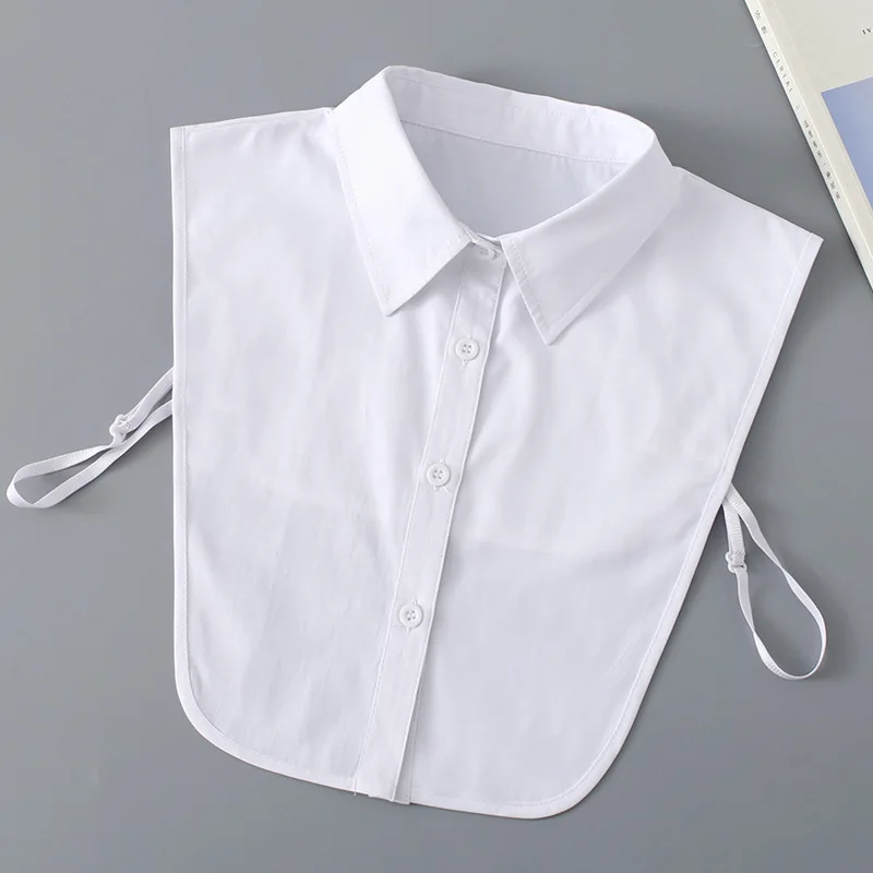 

Women Shirt Detachable Doll Fake Collar Shawl Lapel Mesh Embroidery Floral Lace False Collar Removable Blouse Tops