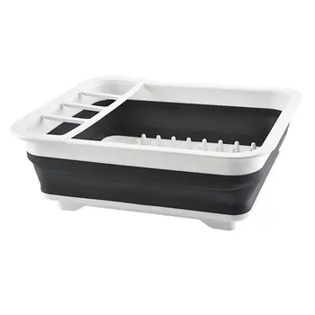 

Multi-function Folding Kitchen Storage Rack Bowls Chopsticks Drain Kitchen Tool