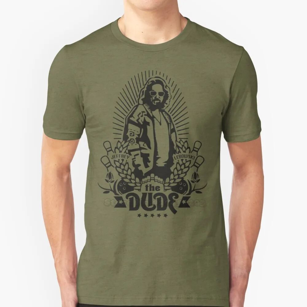 Мужские футболки из чистого хлопка с круглым вырезом мужские Lebowski большие фильмы