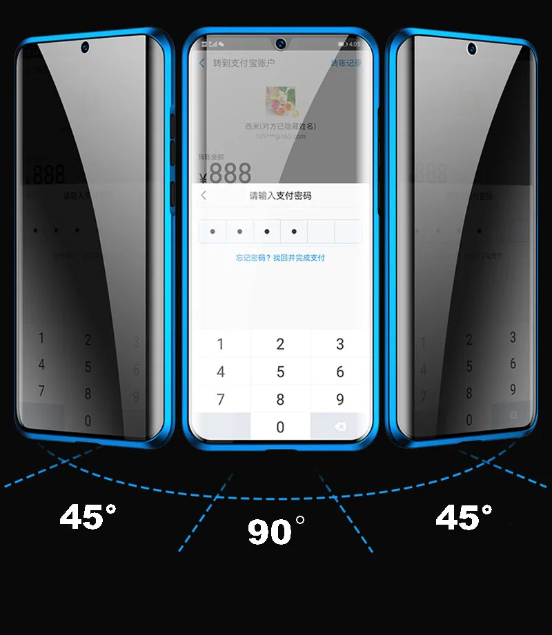 Конфиденциальности металлический бампер Магнитная Адсорбция двойной закаленное стекло телефон чехол для huawei p30 pro Магнит крышка 360 Защитный чехол