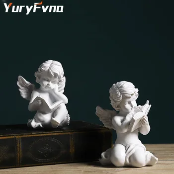 

YuryFvna Vintage Angel Statue Angel Sculpture Miniature Figurines Home Decoration Wedding Decor Crafts Birthday Gift