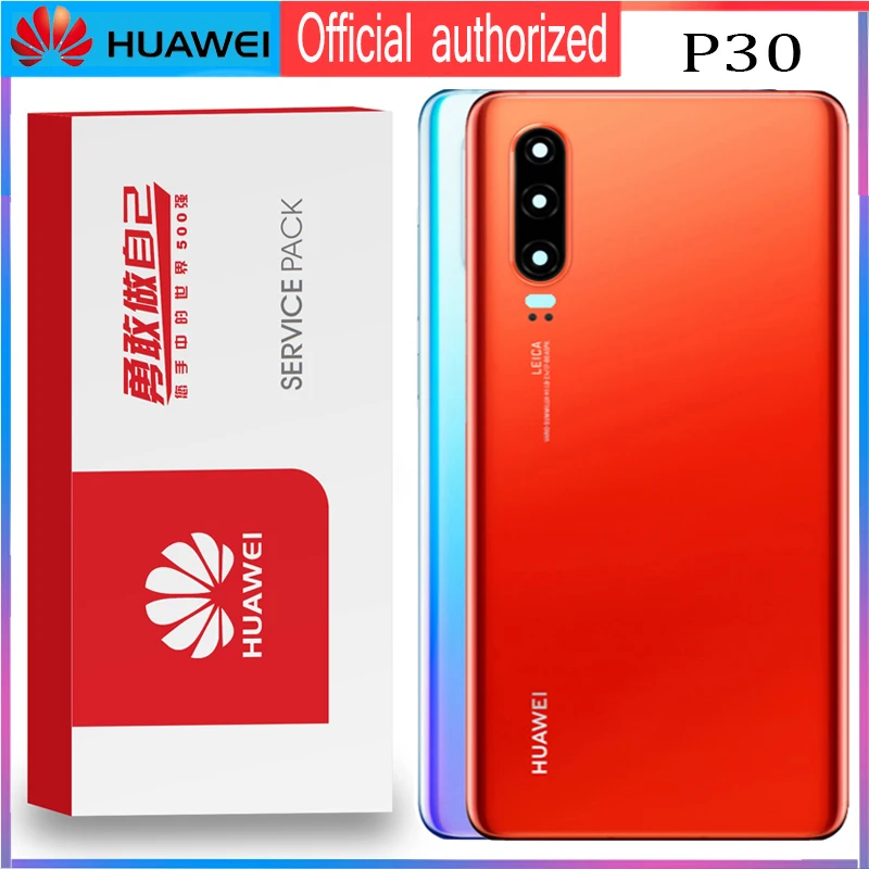 Задний корпус Замена для HUAWEI P30 задняя крышка батарея стекло с объективом камеры клейкая наклейка