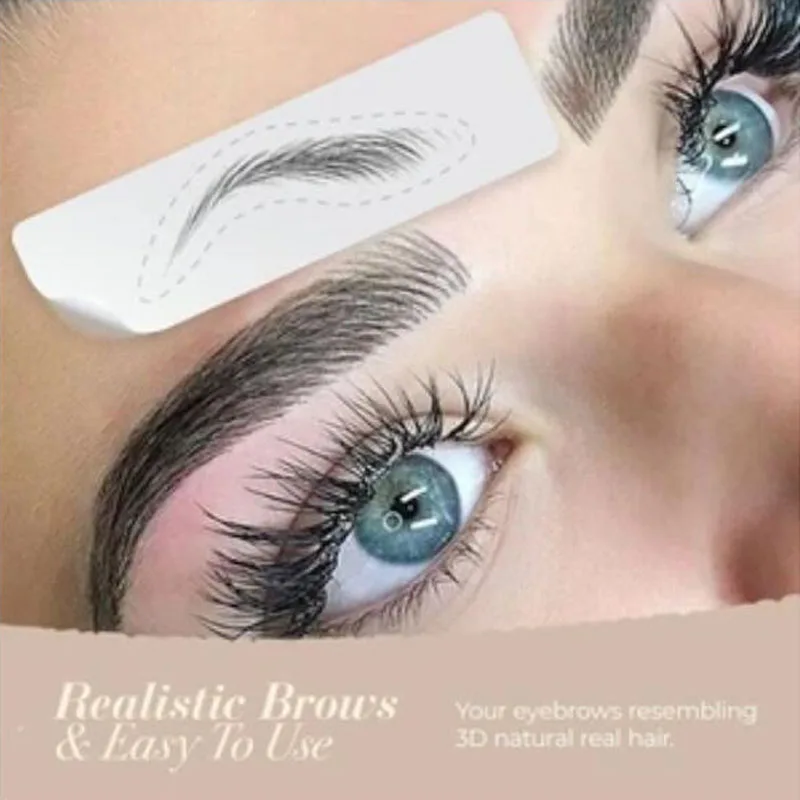 4D Eyebrows Sticker Water Transfer Hair-like Eye Brow Tattoo Stickers Long Lasting False Eyebrow Enhancers Eye Brow Cosmetics