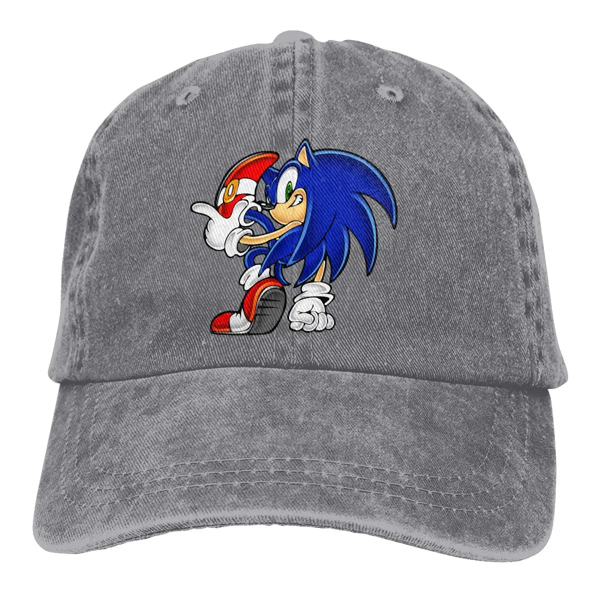 Джинсовая Шляпа Соник Ежик Бейсболка Спортивная Кепка взрослый Дальнобойщик головной убор сетчатая Кепка