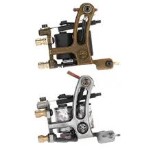 2 Color Skull Tattoo Machine Secant Fog Coil Machine Gun Pad Shader Body Art Permanent Makeup Professional Tattoo Equipment Tool
