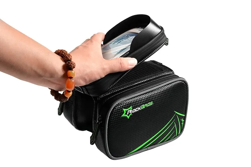 ROCKBROS MTB велосипедная Рама Передняя сумка Топ труба двойной IPouch Touch Велоспорт Паньер для 5,8/6 дюймов сенсорный экран для смартфона
