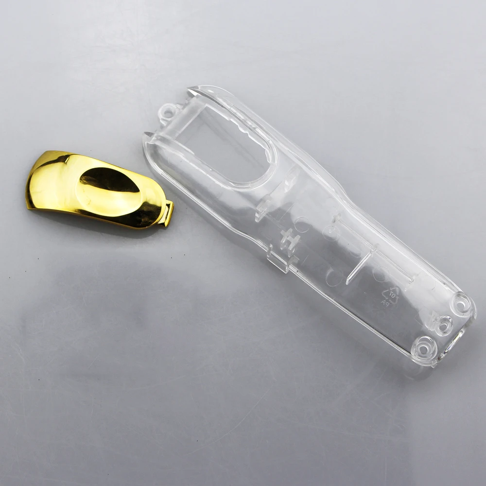 1pcs front gold Электрическая машинка для стрижки волос аксессуары парикмахерский триммер для волос чехол задняя крышка профессиональная прозрачная машинка для стрижки волос - Цвет: 1pcs front gold