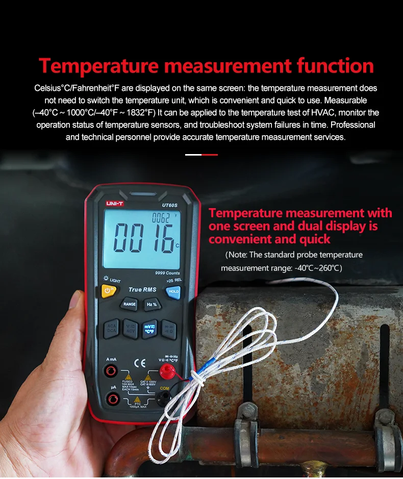 UNI-T Digital Smart Multimeter UT60S UT60BT 1000V AC DC Voltmeter Ammeter True RMS Capacitor Temperature Tester multimeter optical spectrum analyzer