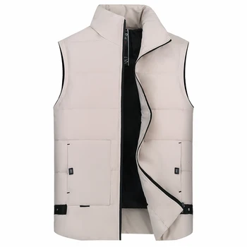 

Plus size Vest Men New Stylish Spring Autumn Warm fat Sleeveless Jacket Men Winter Waistcoat Casual Coats