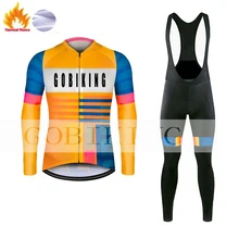 Зимний Майо для езды на велосипеде uniforme ciclismo hombre с длинным рукавом, комплект из Джерси для велоспорта, комбинезон roupa ciclismo, велосипедная площадка 12D