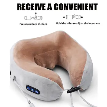 

Electric Neck Massage Pillow U-Shaped Multi-Function Shoulder and Cervical Vertebra Relaxation Outdoor Portable Car Health Care