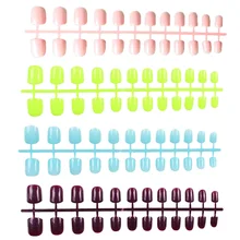 31 цвет, 24 шт., круглые украшения для дизайна ногтей, Короткие накладные ногти, искусственные ногти из АБС-пластика, Короткие накладные ногти