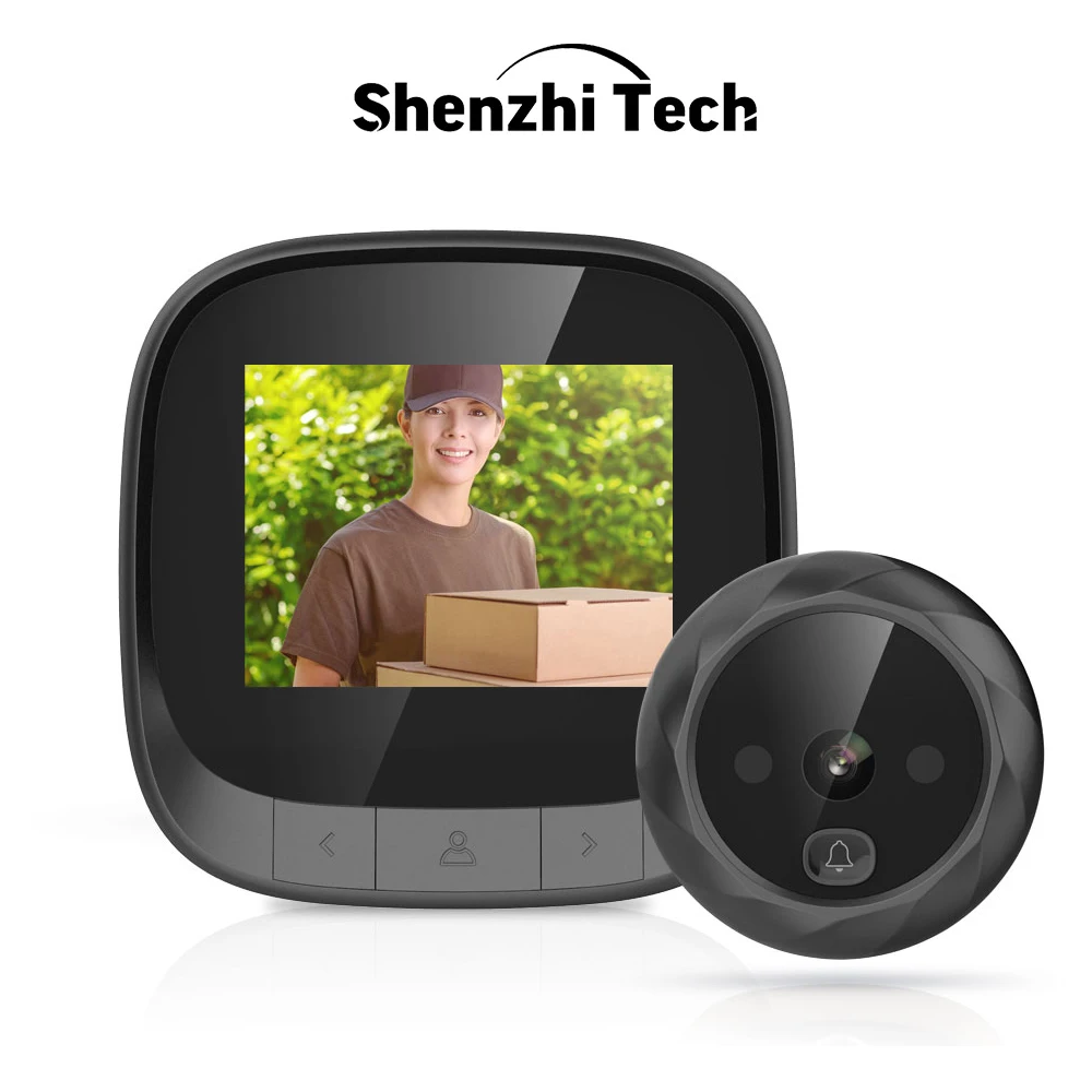 

Digital Door Viewer 2.4 inch LCD Screen Support 90 Degree Wide Angle IR Night Door Peephole Camera Photo Recording Smart Viewer