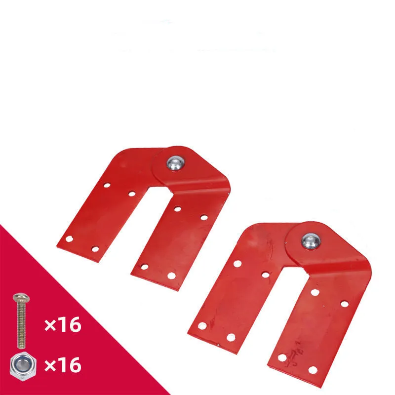 2pc professional straight ladder iron hinge folding aluminum