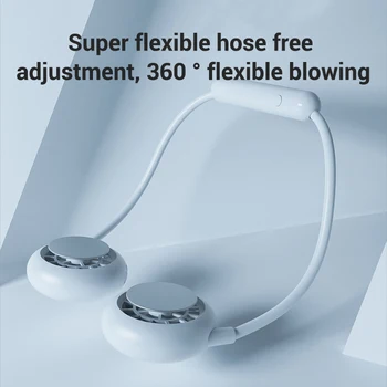 

Spot Portable Outdoor USB Fan Mini Hands-free Fan Hanging Neck Cooling Fan Portable for Travel VJ-Drop
