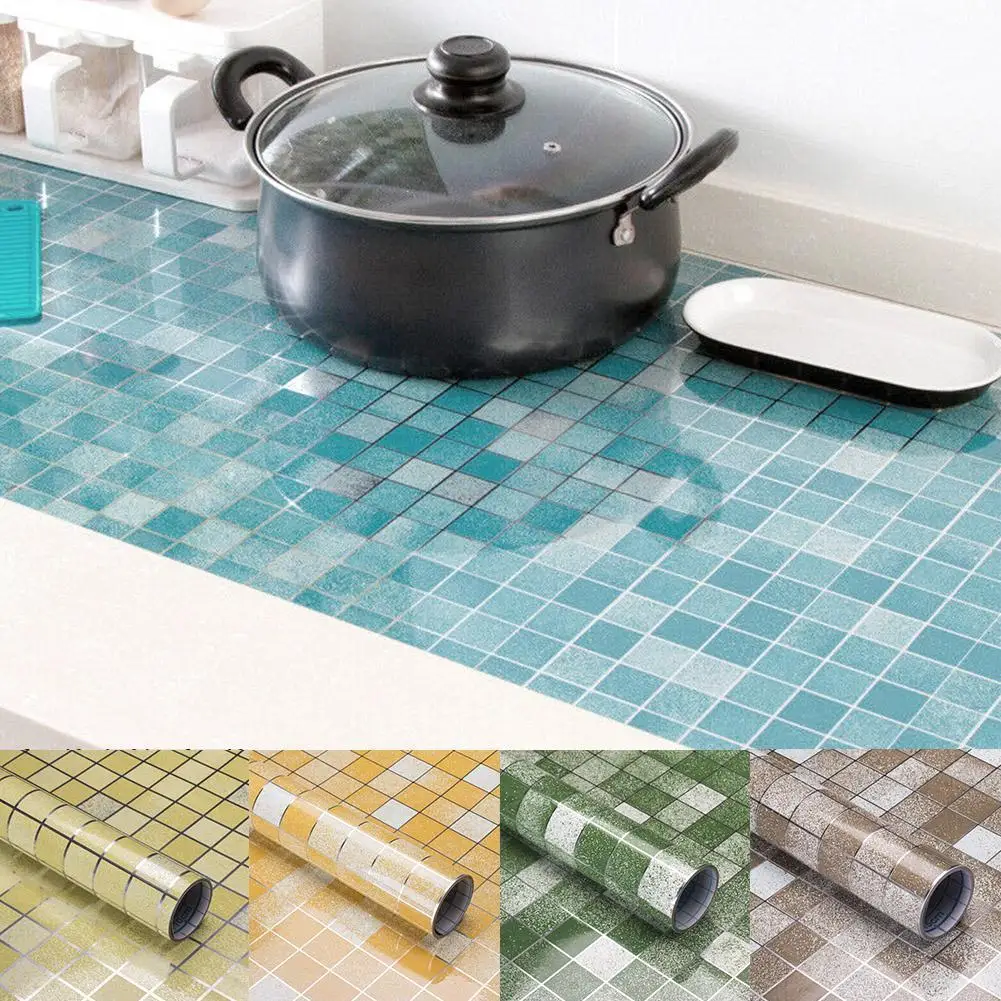 Anti-oil Waterproof Tile Decal Kitchen Wall Sticker Self Adhesive Home Paper 
