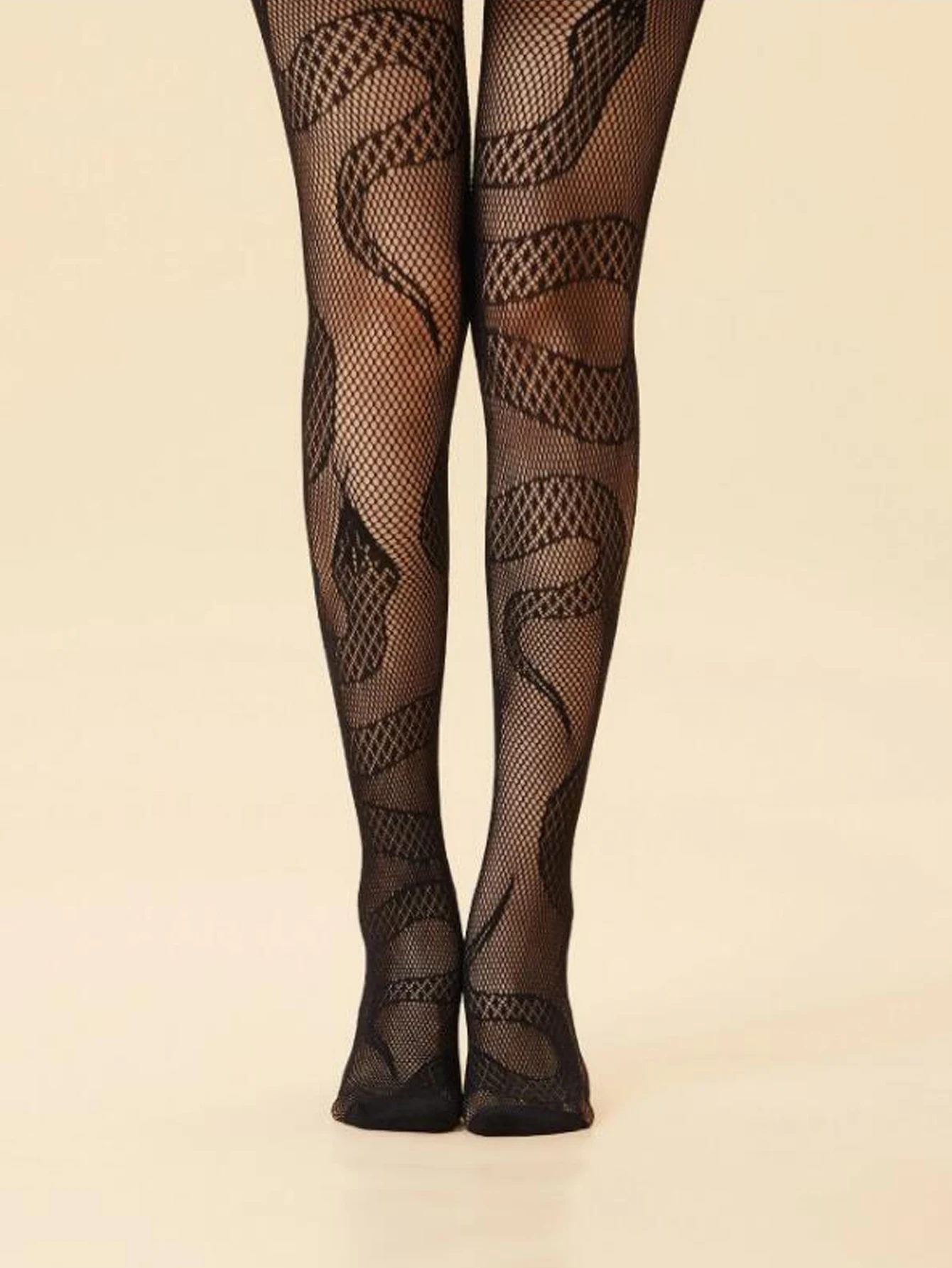 snake shaped pantyhose mesh punk Snake 