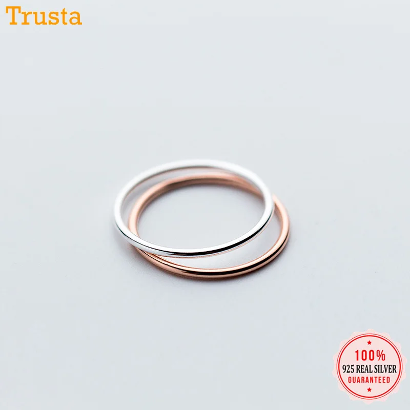 Trustdavis 1 шт. свадебное кольцо из стерлингового серебра 925 пробы классическое
