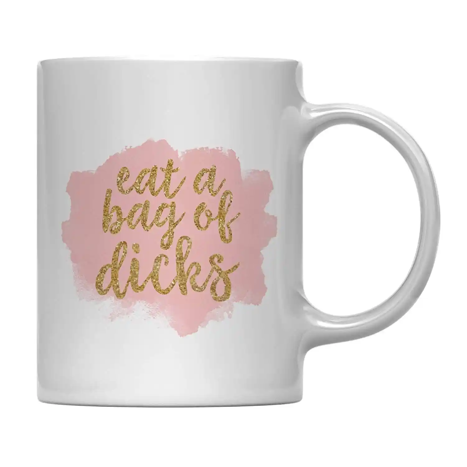 11oz. Funny Rude Coffee Mug Gift, Typewriter Style, Eat a Bag of Dicks