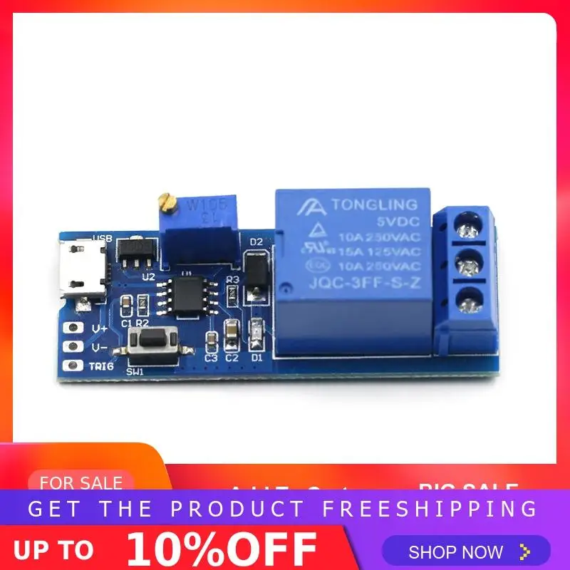 Умная электроника 5 V-30 V микро USB Мощность регулируемое реле задержки времени таймера Управление модуль, триггер задержки переключатель