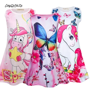 

Toddler Girl Dresses For Kids Sleeveless Birthday Party Kids Girls Dress For Girls Summer Butterfly Unicorn Dress Girl Summer