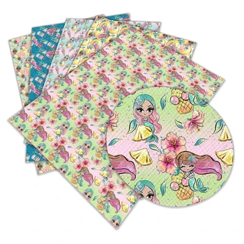 

30 cm x 136 cm Cartoon Printed Artificial Leather Fabric Sewing DIY Bag Shoes Material L040