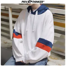 Privathinker Харадзюку негабаритных зимняя Толстовка для мужчин и женщин с длинным рукавом свитшоты с нашивкой пальто Корейская Свободная Толстовка