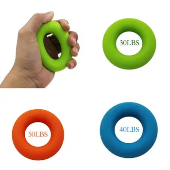 

1PC Professional Hand Grip Ring 30-50LB Silicone Finger Force Trainer Gym Crossfit Elastic Finger Strength Exerciser Grips