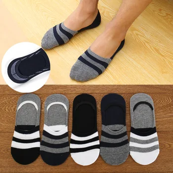 

5 pairs Spring-Summer cotton calcetines skarpetki hidden women socks silicone anti-slip short socks versatile harajuku