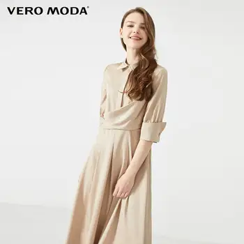 

Vero Moda Women's Lace-up Turn-down Collar Elbow Sleeves Dress | 31926Z557