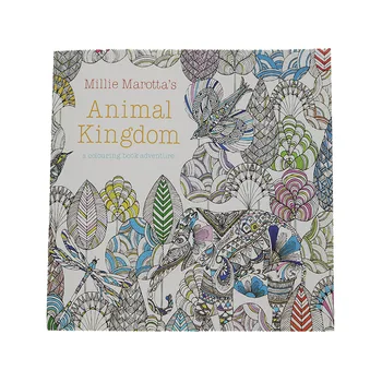 

24 Pages English Animal Kingdom Graffiti Coloring Book Adult Children Drawing Sketch Coloring Book School Office Stationery