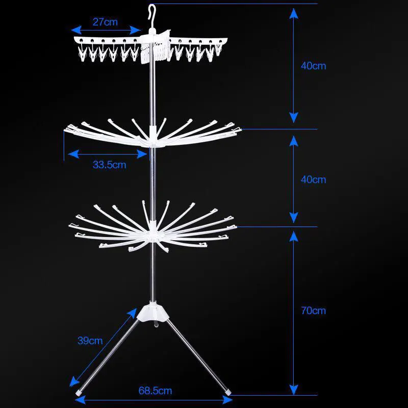 Орнамент сушилка вешалка полка из нержавеющей стали 3 слоя вращающийся удобный дом поставка складное устройство одежда Бытовая