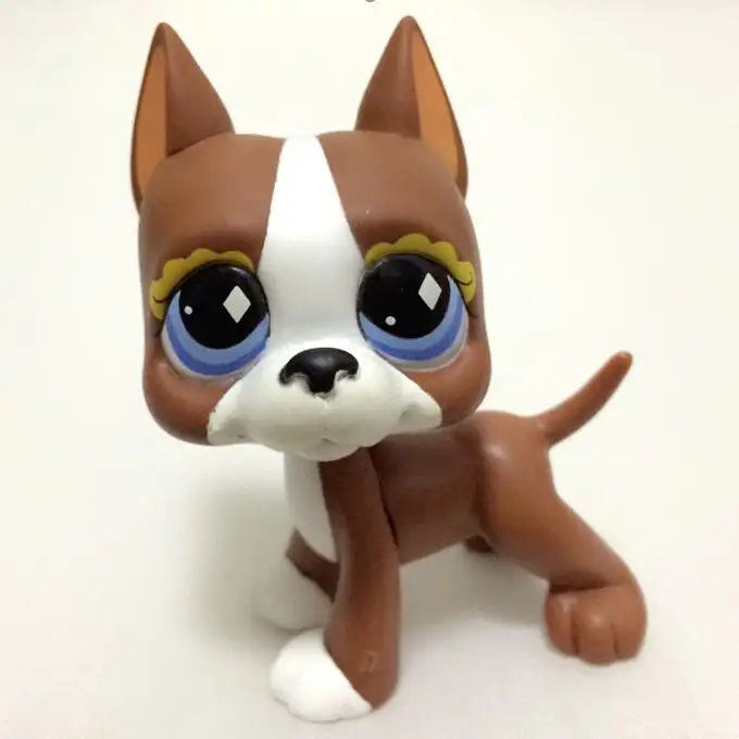 Редкие животные pet shop lps игрушки красный короткий волос кошка розовый черный рисунок черный колли кокер спаниель great dane подарки для детей - Цвет: 67