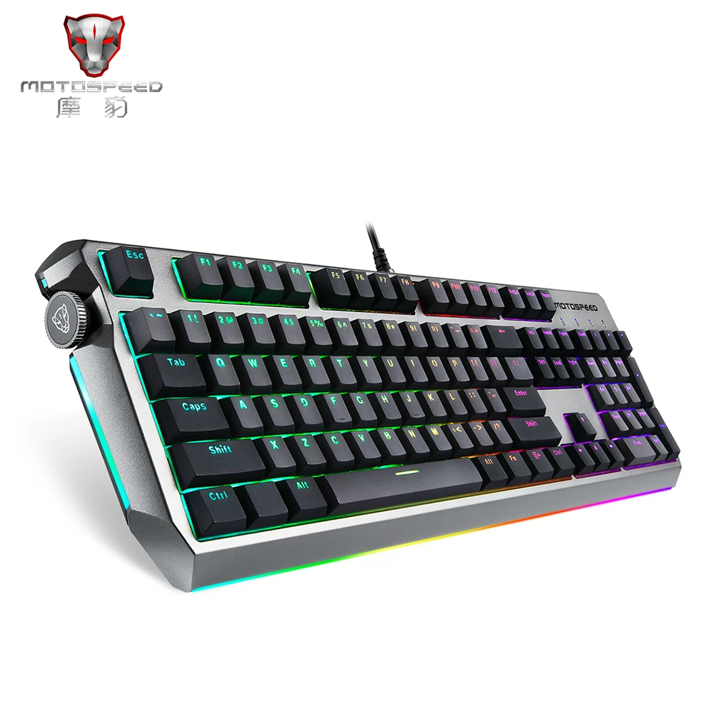 

MOTOSPEED Original CK80 Mechanical Keyboard USB Wired Gaming Keyboard RGB Back-light 104 Keys for Computer Gaming