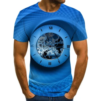 

3D new simple fashion colorful psychedelic geometric creative design men's t-shirt male wild cool unique print handsome short