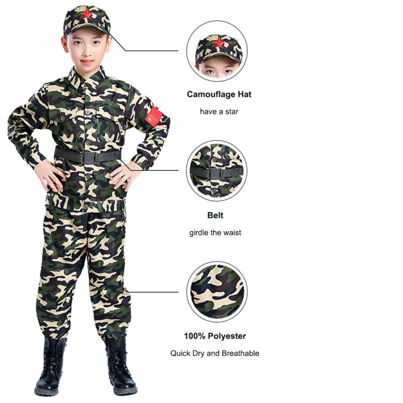 Детские камуфляжные куртки в стиле милитари; тактическая солдатская армейская Униформа; мужской костюм для охоты; комплект боевой одежды; карнавальный костюм