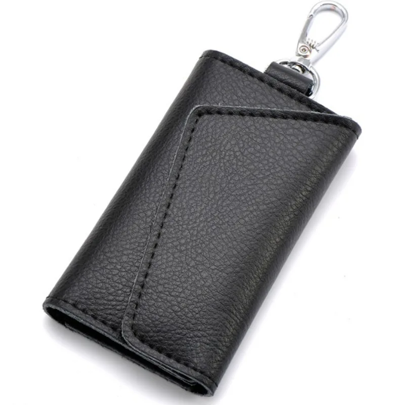 

Miyahouse Unisex Genuine Leather Waist Hanging Car Key Cases Multi-function Key Bag Special Card Package For Women & Men