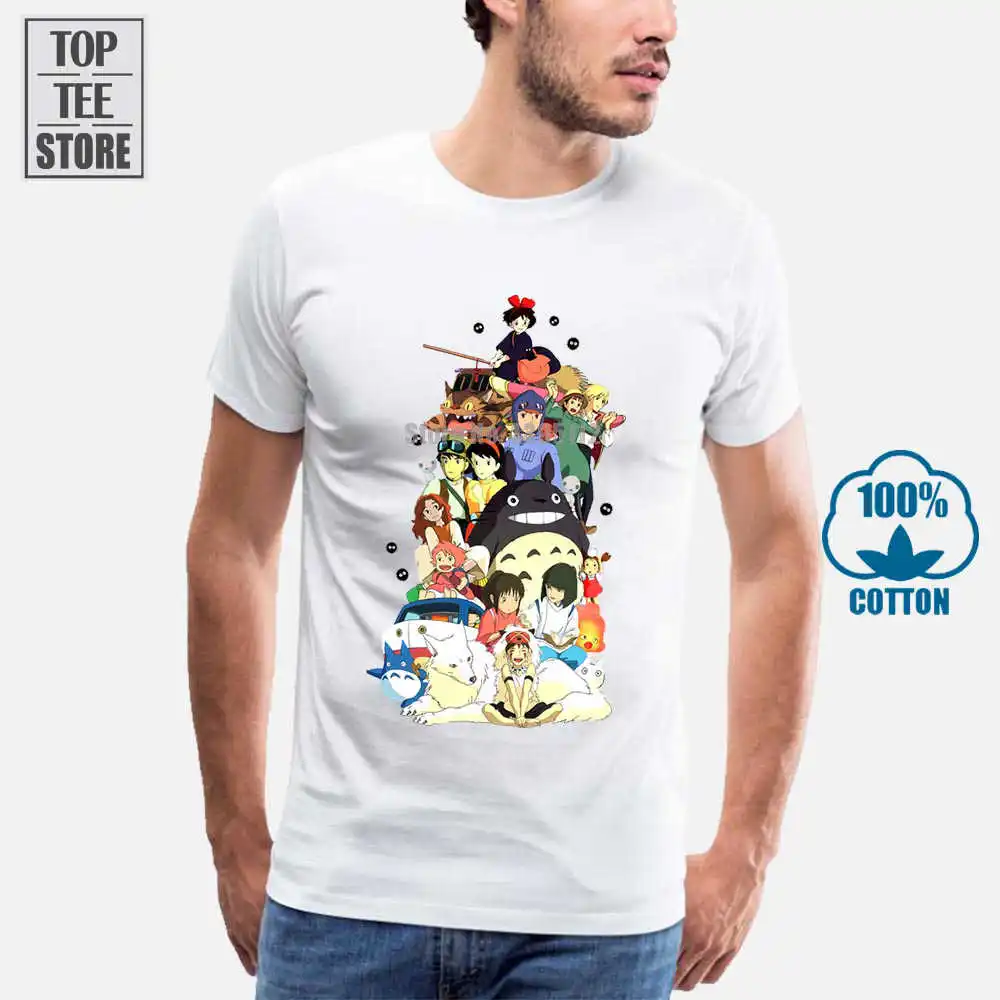 Studio Ghibli Combo T Shirt Hayao Miyazaki Anime Tee Men'S Women'S All Sizes Youth Cool Fashion | Мужская одежда