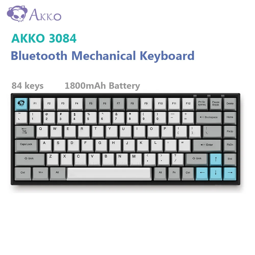 AKKO 3084 бесшумный MX Синий переключатель механическая клавиатура беспроводной Bluetooth игровой компьютер механический геймер 84 клавиши