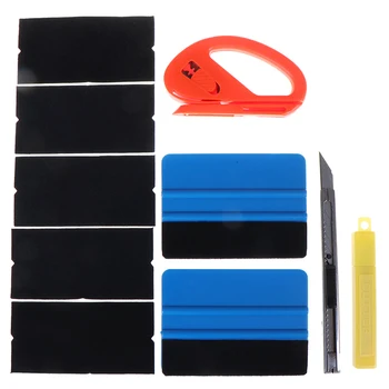 

6pcs/set Car Vinyl Wrap Film Squeegee Scraper Tools Cutter Knife Car Styling Auto Accessories Vehicle Sticker Installation Kit