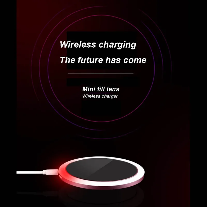 Рекомендуется макияж зеркало беспроводной usb зарядка с светодиодный подсветкой мини круглое зеркало компактное зондирование освещение