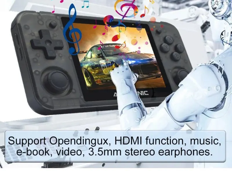 ANBERNIC RG350P Game Console 3.5 IPS Screen 2500 Retro Games PS1 HDMI-compatible Mini Pocket Handheld Game Player Boy Xmas Gift