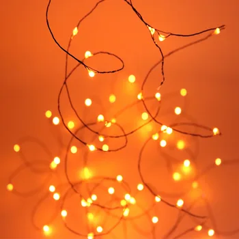 orange string of lights