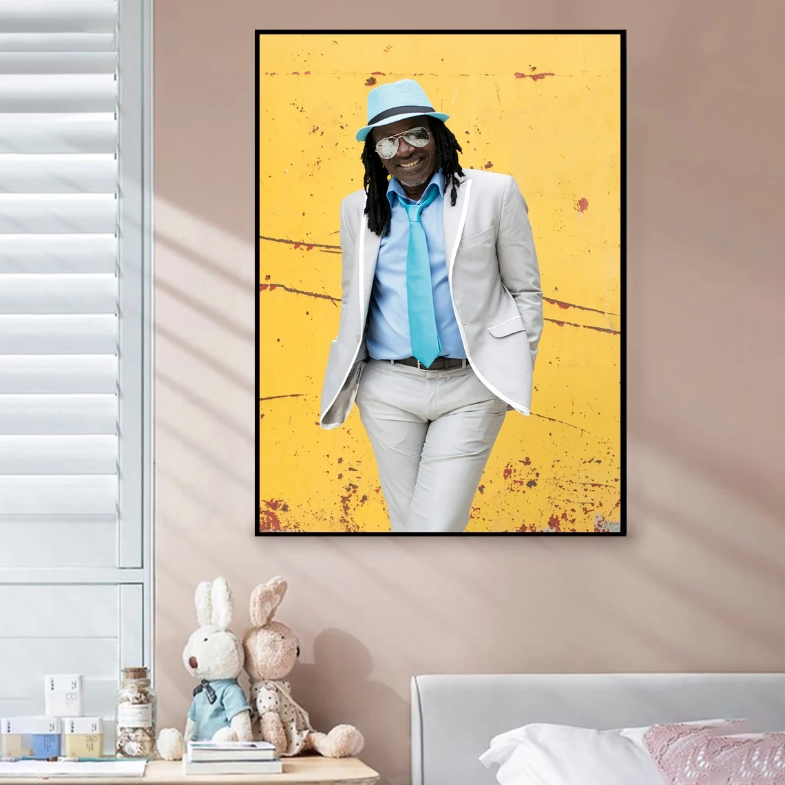 Alpha Blondy Human Race Music Album Cover Poster Singer Rap Hip Hop Pop Music Star Canvas Poster Print (Senza Cornice)