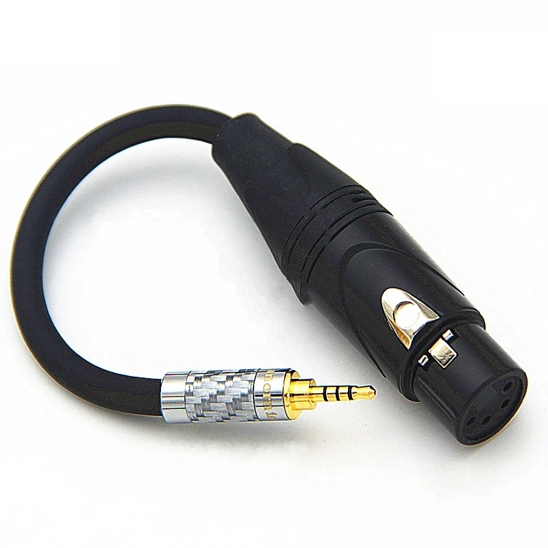 Pinos Xlr Equilíbrio Fêmea para 2.5 mm 3.5 mm 6.35 mm 4.4 mm Masculino Adaptador de Equilíbrio Cabo de Áudio Alta Fidelidade Fone Ouvido Cabo Extensão t1 T5p - Image 6