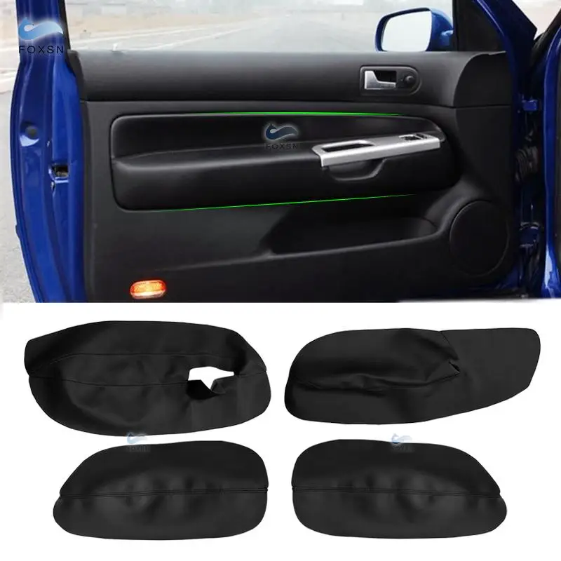 Per Vw Golf 4 Mk4 Jetta 1999-2005 Solo 3 Porte In Pelle Microfibra Per Auto 4 Pezzi Copertura Del Pannello Del Bracciolo Della Porta Rivestimento Prot